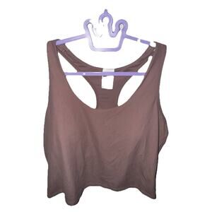 All in Motion Women XL Athletic Tank Top Racerback Brown Stretch Activewear